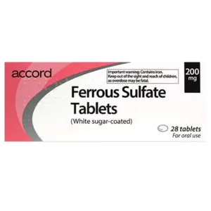 ferrous sulphate (iron) tablets